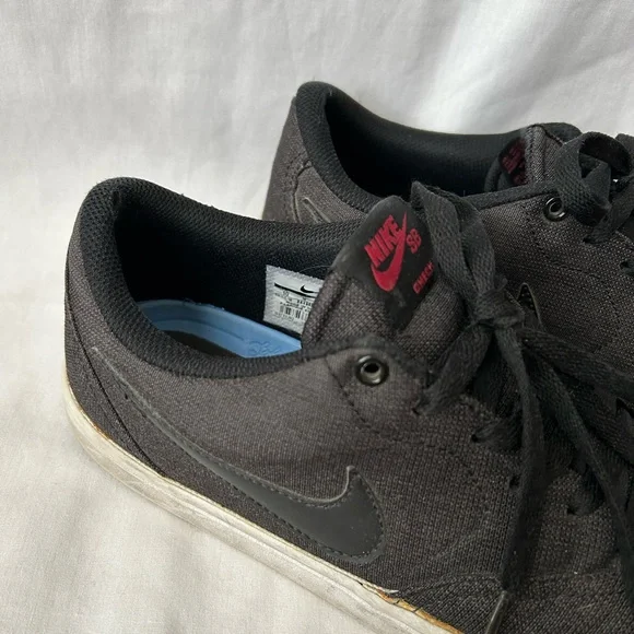 Men's Nike Size 10 SB Check Solarsoft Gray Canvas Skateboard Sneakers - Picture 2 of 9